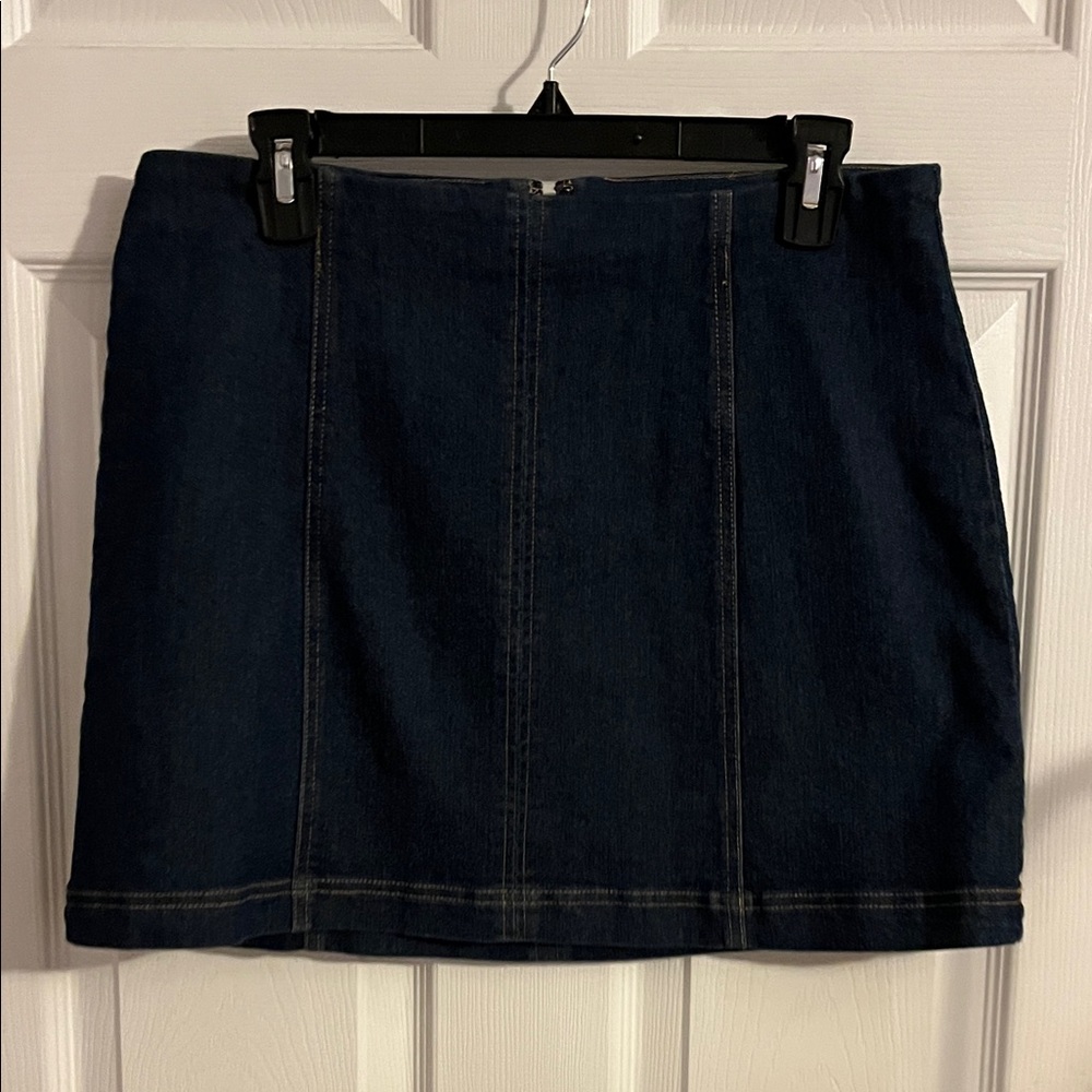 No Boundaries Dark Blue Mini Skirt